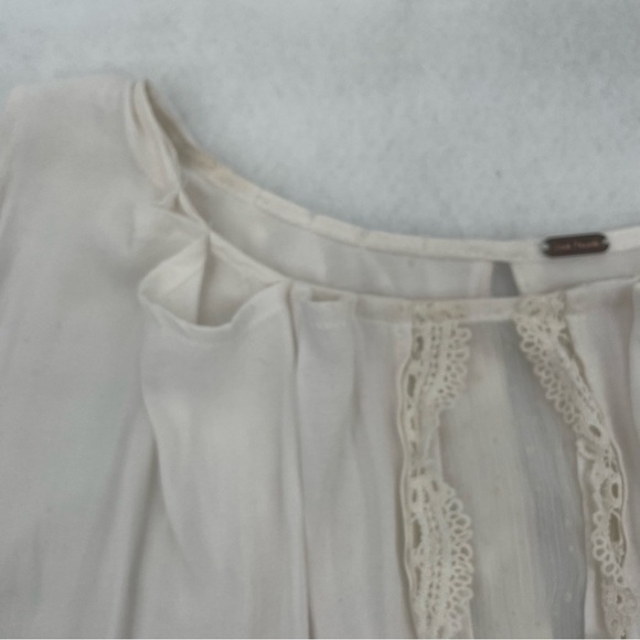 FREE PEOPLE Women’s Soul Serene Ivory Blouse size: Large - Picture 7 of 11